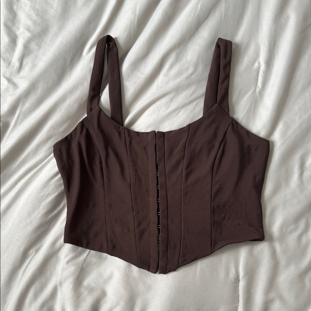 Lulus Brown Corset Top